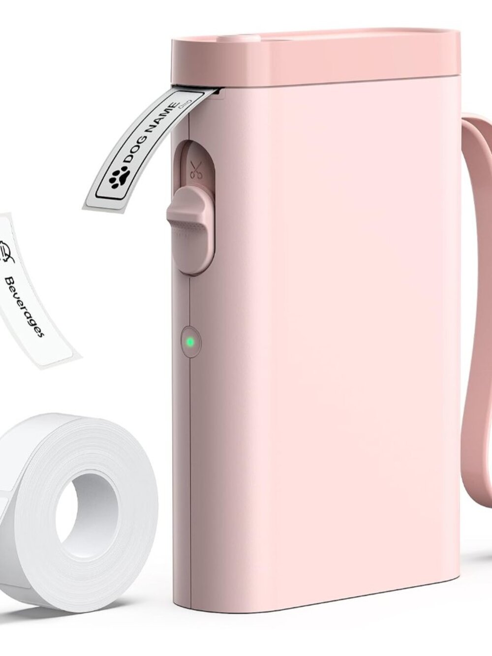P21 Label Maker Machine with Tape, Bluetooth Label Printer, Pink